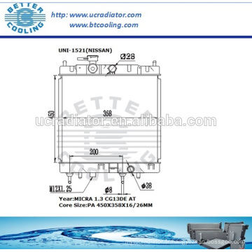 Radiateur Pour Nissan Micra 1.3 CG13DE À